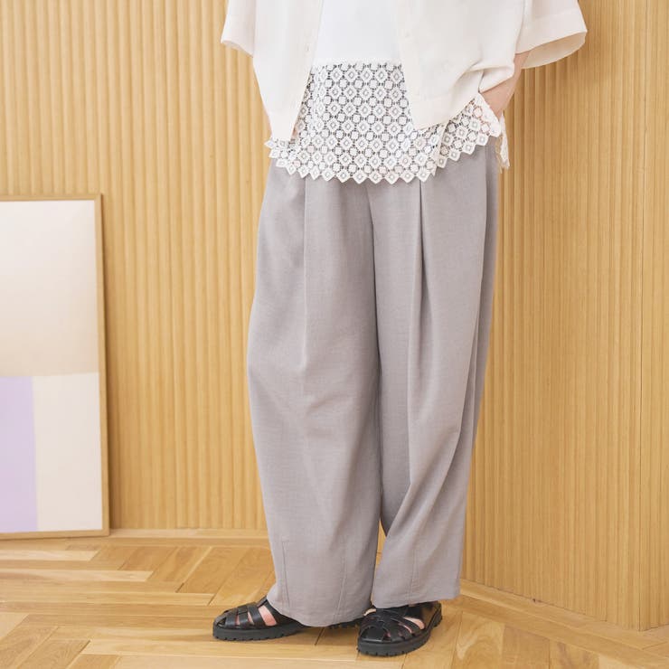 【再入荷 UVカット 防しわ】リネンタッチイージーカーブパンツ（Youtube紹… | coen【women】 | 詳細画像12 