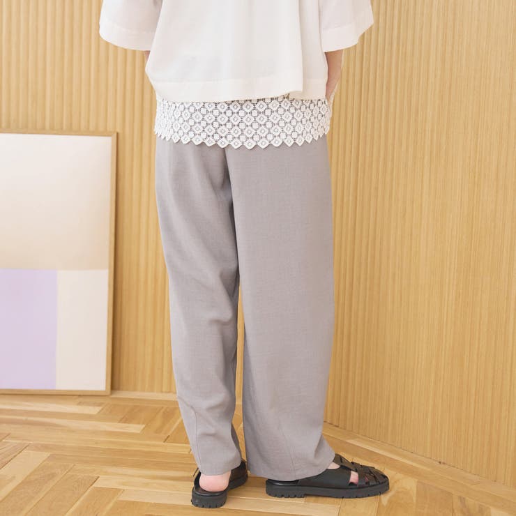【再入荷 UVカット 防しわ】リネンタッチイージーカーブパンツ（Youtube紹… | coen【women】 | 詳細画像13 