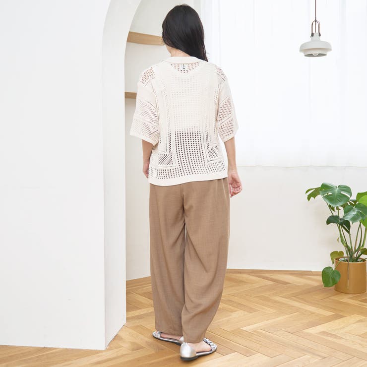 【再入荷 UVカット 防しわ】リネンタッチイージーカーブパンツ（Youtube紹… | coen【women】 | 詳細画像21 