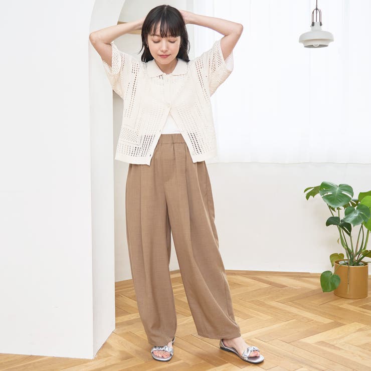 【再入荷 UVカット 防しわ】リネンタッチイージーカーブパンツ（Youtube紹… | coen【women】 | 詳細画像22 