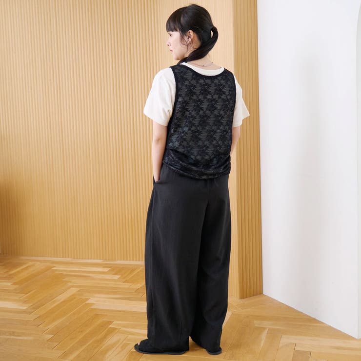 【再入荷 UVカット 防しわ】リネンタッチイージーカーブパンツ（Youtube紹… | coen【women】 | 詳細画像4 