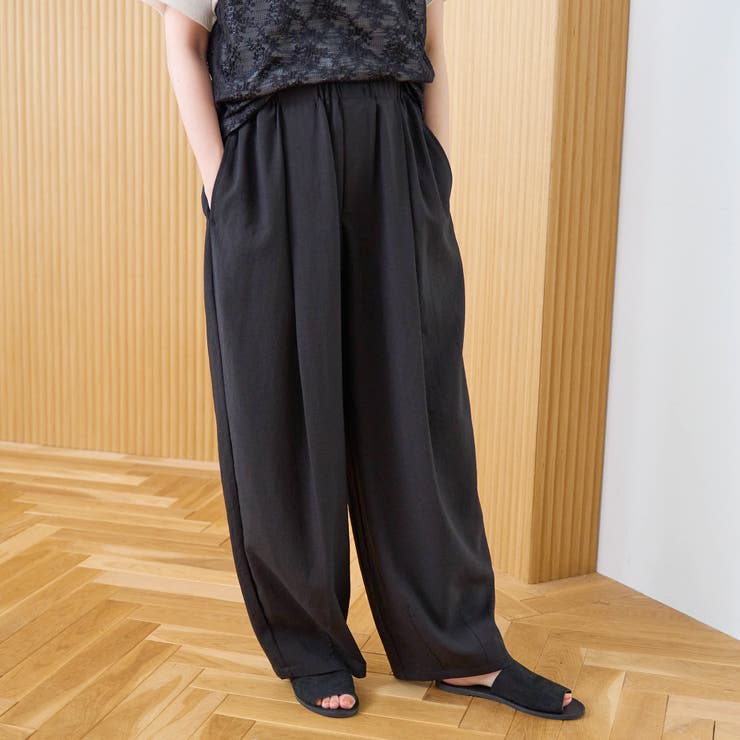 【再入荷 UVカット 防しわ】リネンタッチイージーカーブパンツ（Youtube紹… | coen【women】 | 詳細画像5 