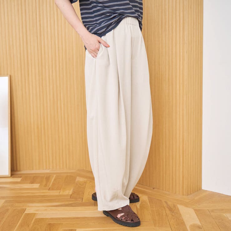 NATURAL | 【再入荷 UVカット 防しわ】リネンタッチイージーカーブパンツ（Youtube紹… | coen【women】