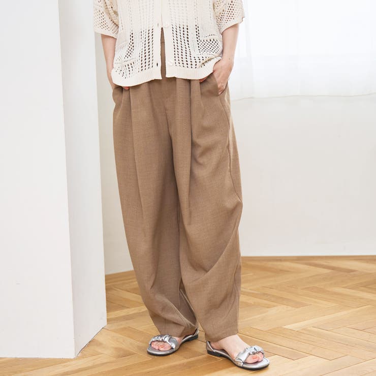 BEIGE | 【再入荷 UVカット 防しわ】リネンタッチイージーカーブパンツ（Youtube紹… | coen【women】