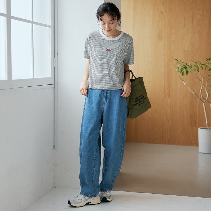 バックベルト付き カーブシルエット ワイドデニムパンツ | coen【women】 | 詳細画像11 