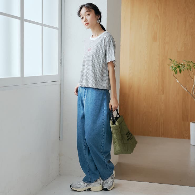 バックベルト付き カーブシルエット ワイドデニムパンツ | coen【women】 | 詳細画像12 