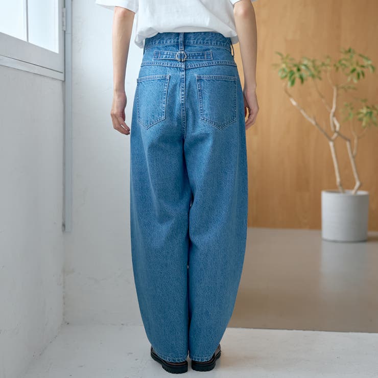 バックベルト付き カーブシルエット ワイドデニムパンツ | coen【women】 | 詳細画像20 