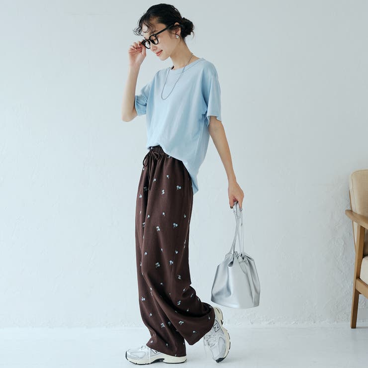 【セットアップ対応】フラワー刺繍イージーワイドパンツ | coen【women】 | 詳細画像11 