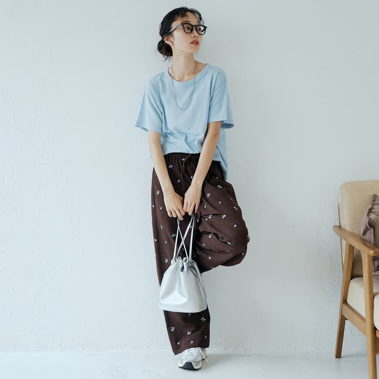 【セットアップ対応】フラワー刺繍イージーワイドパンツ | coen【women】 | 詳細画像13 