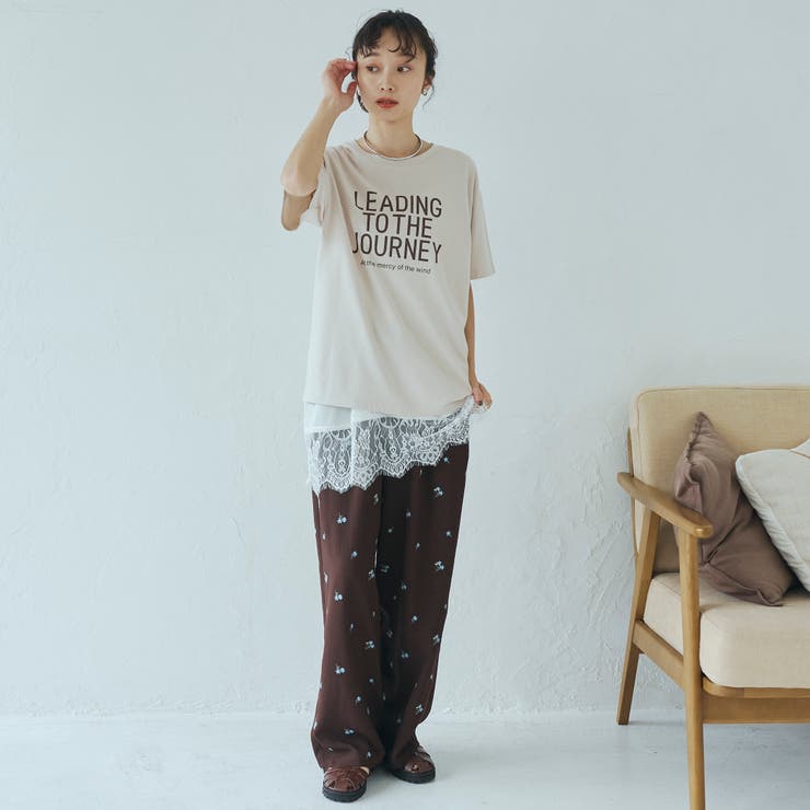 【セットアップ対応】フラワー刺繍イージーワイドパンツ | coen【women】 | 詳細画像18 