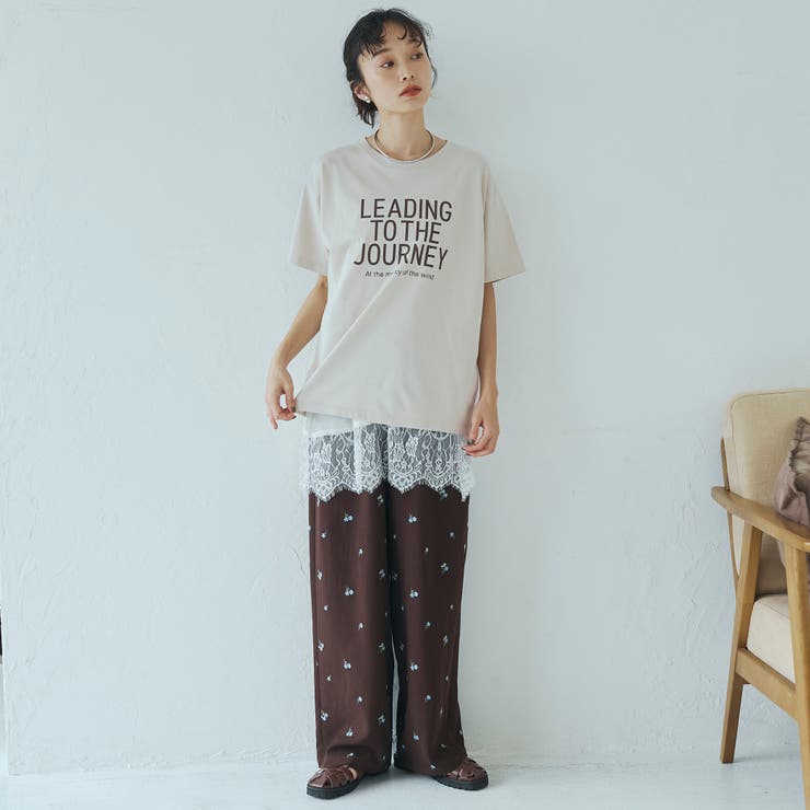 【セットアップ対応】フラワー刺繍イージーワイドパンツ | coen【women】 | 詳細画像19 