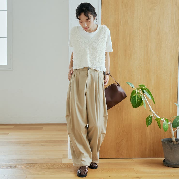 2タックとろみコクーンワイドパンツ | coen【women】 | 詳細画像2 