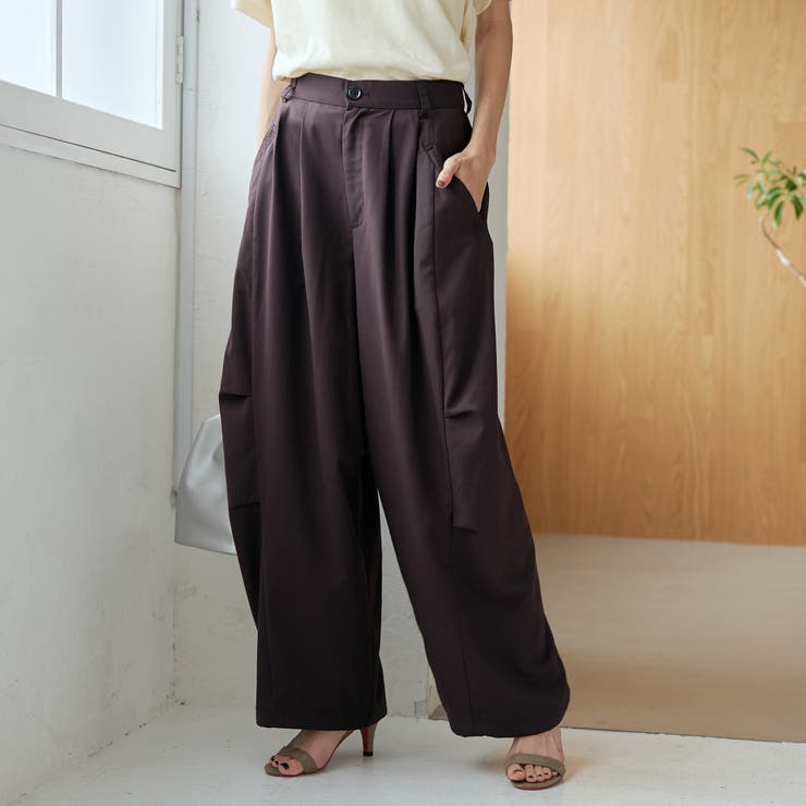 DK.BROWN | 2タックとろみコクーンワイドパンツ | coen【women】