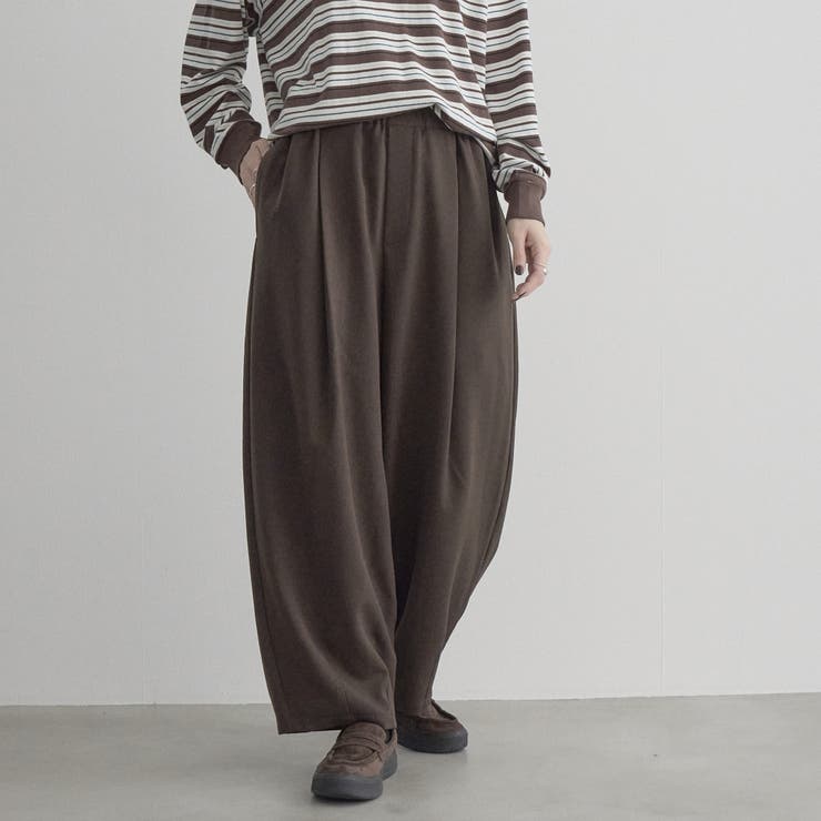DK.BROWN | ウールライクイージーカーブパンツ | coen【women】