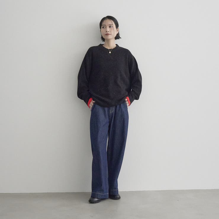 裏起毛ワイドデニムパンツ | coen【women】 | 詳細画像25 