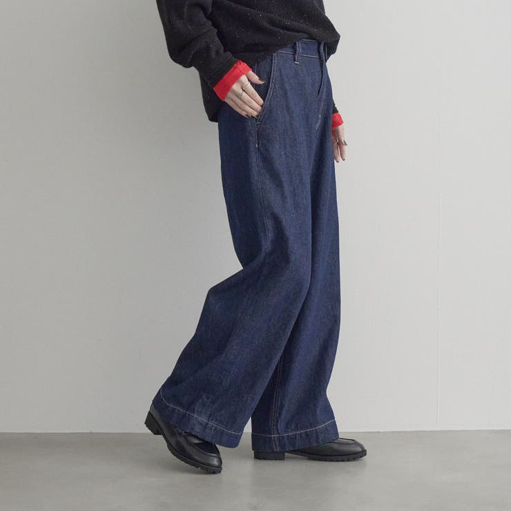 裏起毛ワイドデニムパンツ | coen【women】 | 詳細画像29 