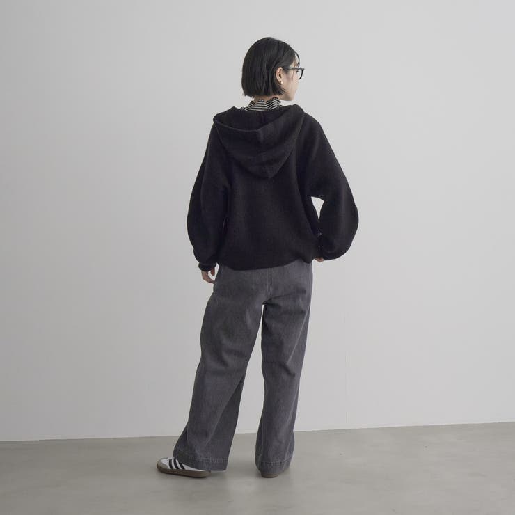 裏起毛ワイドデニムパンツ | coen【women】 | 詳細画像4 