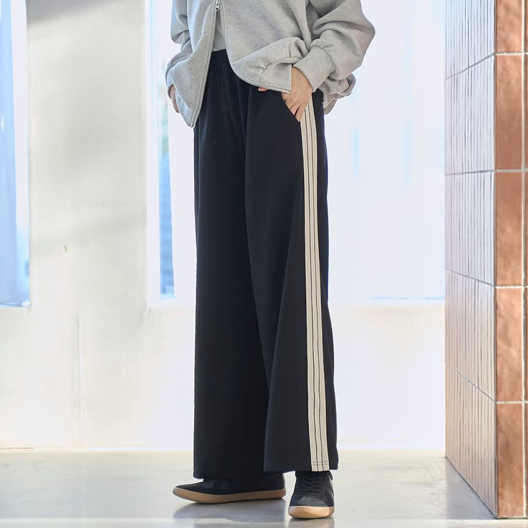 本当に信頼出来る商品 サイドラインイージーワイドパンツ[品番：COEW0006785]｜coen 服＆ファッション小物