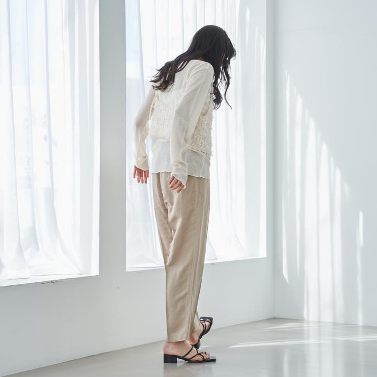 接触冷感リネンレーヨンテーパードパンツ（WEB限定サイズ） | coen【women】 | 詳細画像12 