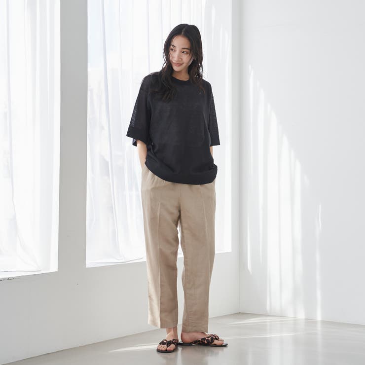 接触冷感リネンレーヨンテーパードパンツ（WEB限定サイズ） | coen【women】 | 詳細画像13 