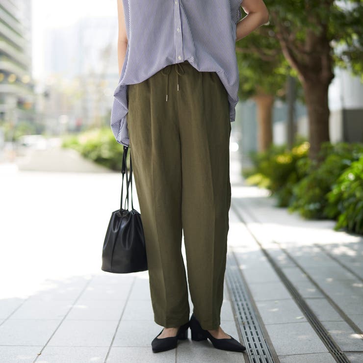 接触冷感リネンレーヨンテーパードパンツ（WEB限定サイズ） | coen【women】 | 詳細画像15 