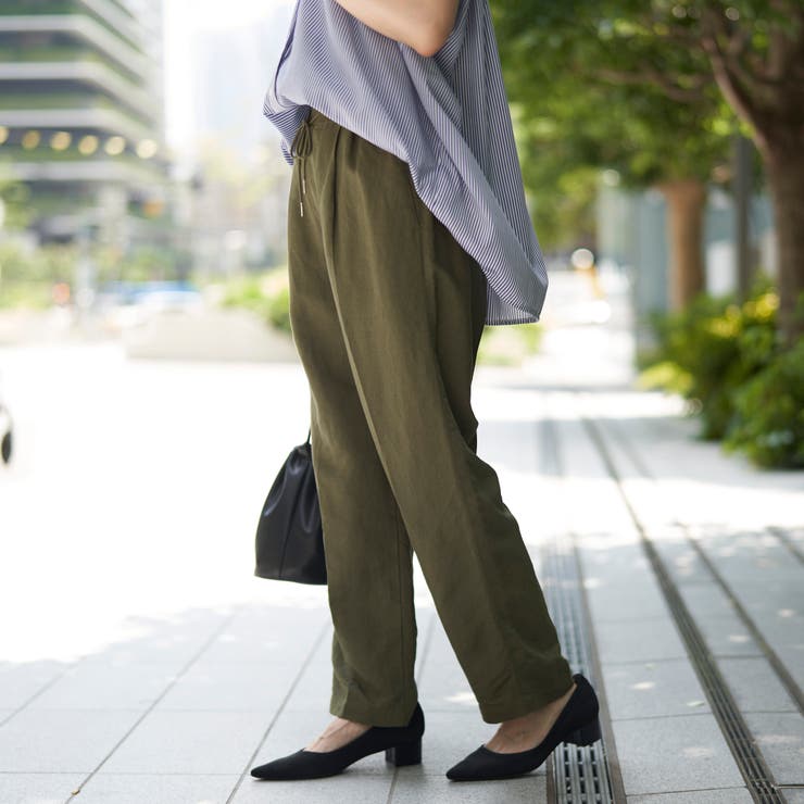接触冷感リネンレーヨンテーパードパンツ（WEB限定サイズ） | coen【women】 | 詳細画像16 