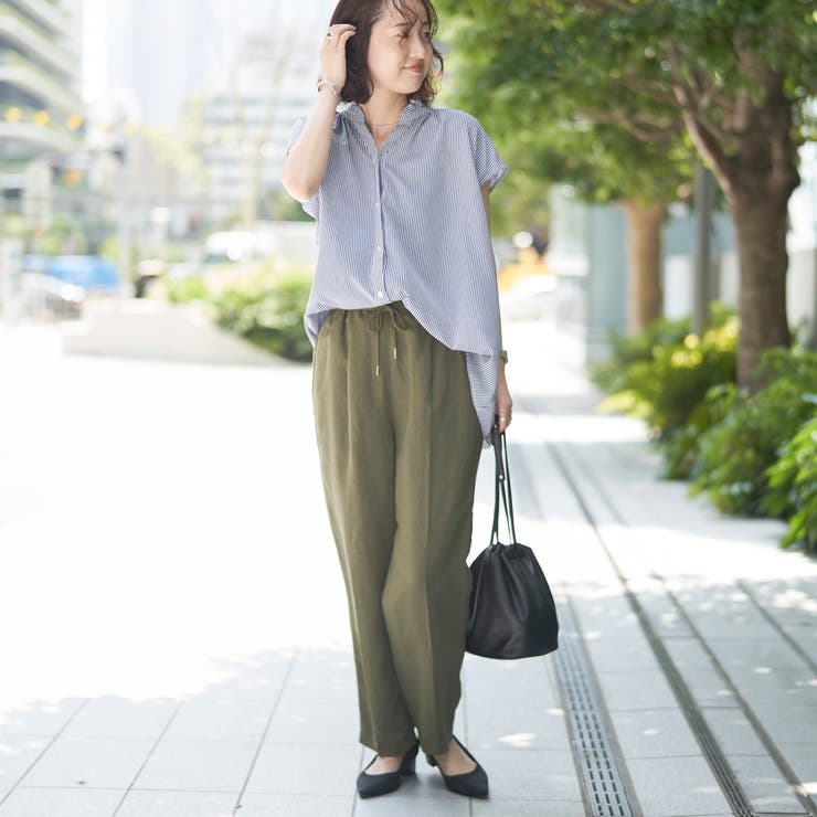 接触冷感リネンレーヨンテーパードパンツ（WEB限定サイズ） | coen【women】 | 詳細画像18 