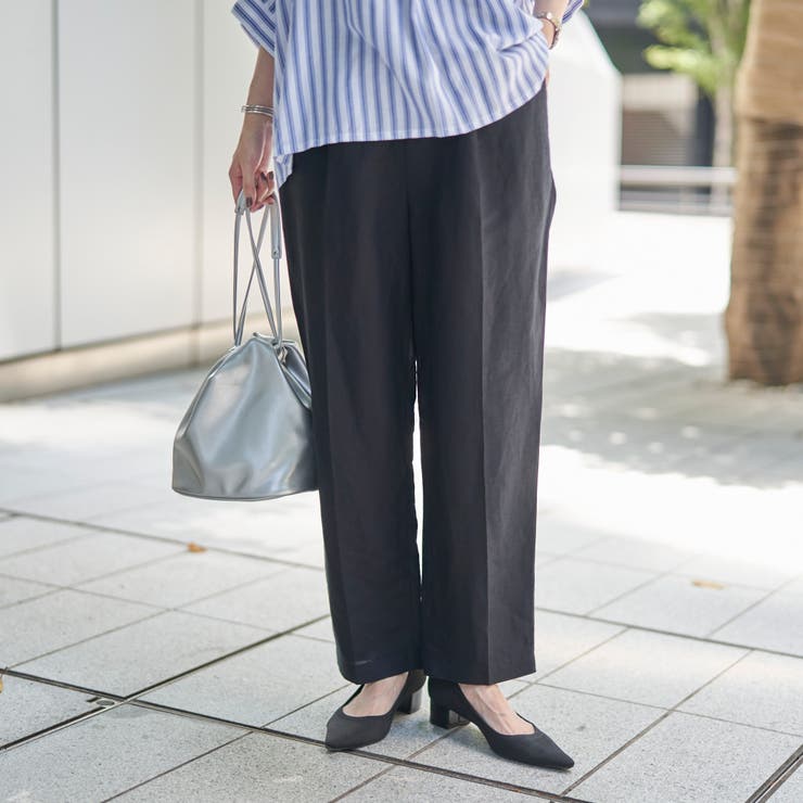 接触冷感リネンレーヨンテーパードパンツ（WEB限定サイズ） | coen【women】 | 詳細画像2 