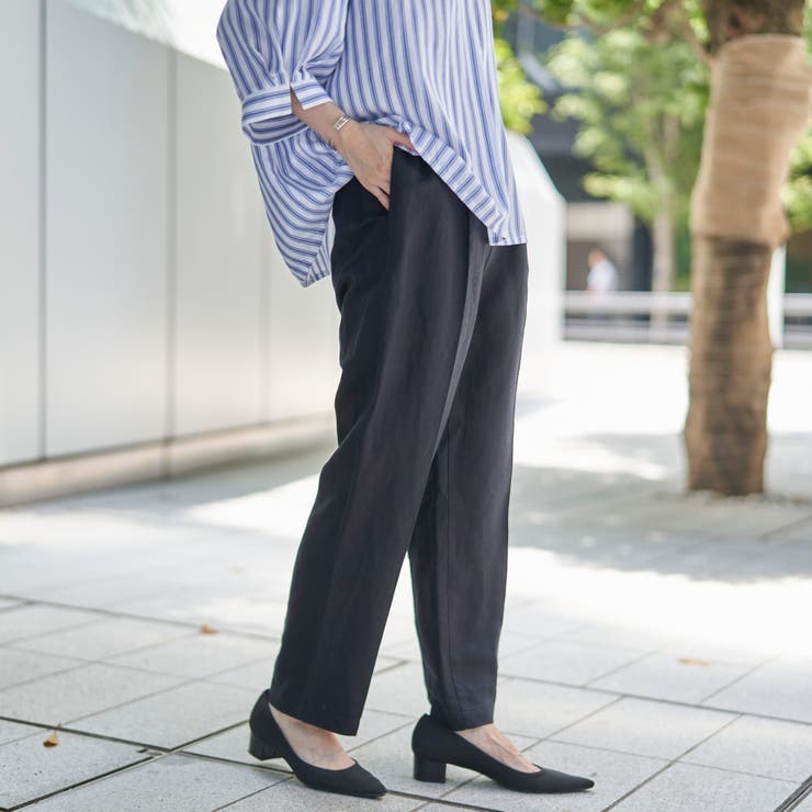 接触冷感リネンレーヨンテーパードパンツ（WEB限定サイズ） | coen【women】 | 詳細画像3 