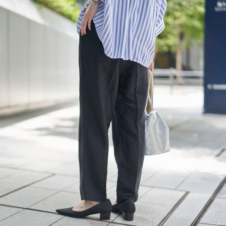 接触冷感リネンレーヨンテーパードパンツ（WEB限定サイズ） | coen【women】 | 詳細画像4 