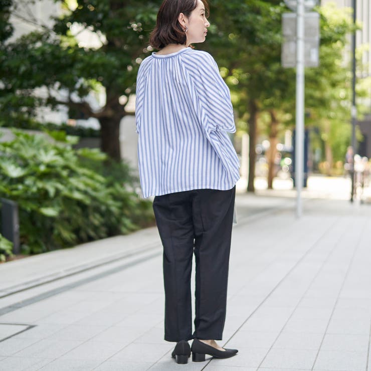 接触冷感リネンレーヨンテーパードパンツ（WEB限定サイズ） | coen【women】 | 詳細画像7 