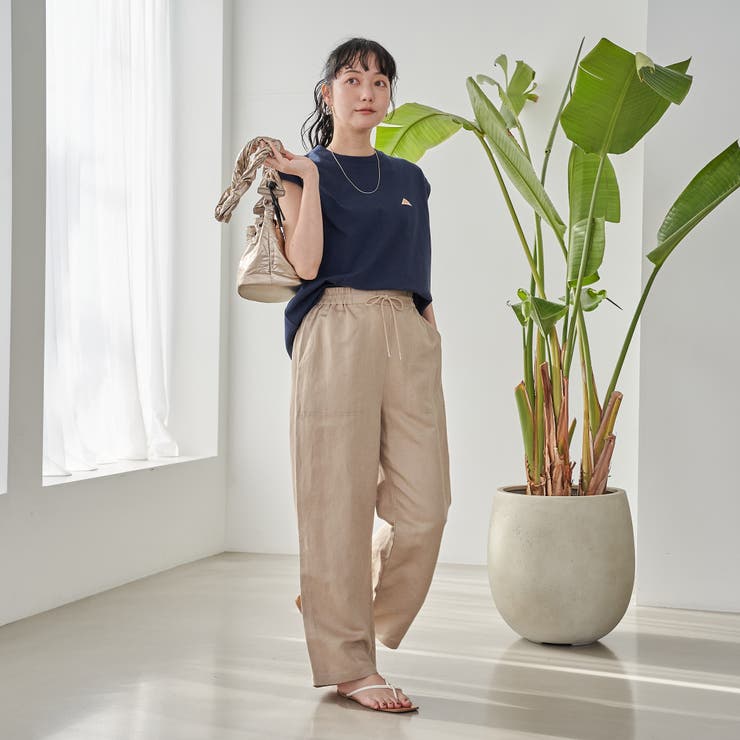 接触冷感リネンレーヨンワイドパンツ（WEB限定サイズ） | coen【women】 | 詳細画像13 