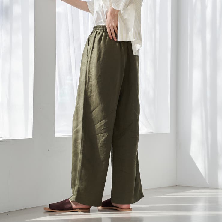 接触冷感リネンレーヨンワイドパンツ（WEB限定サイズ） | coen【women】 | 詳細画像16 