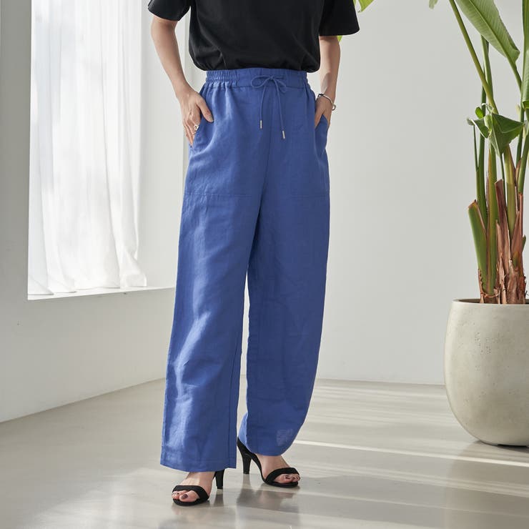 接触冷感リネンレーヨンワイドパンツ（WEB限定サイズ） | coen【women】 | 詳細画像20 