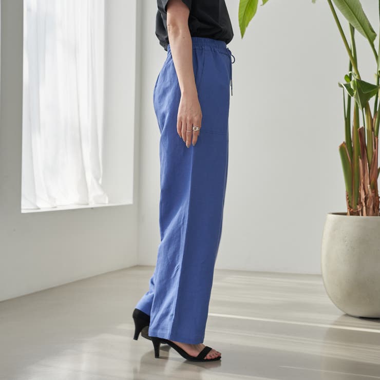 接触冷感リネンレーヨンワイドパンツ（WEB限定サイズ） | coen【women】 | 詳細画像21 