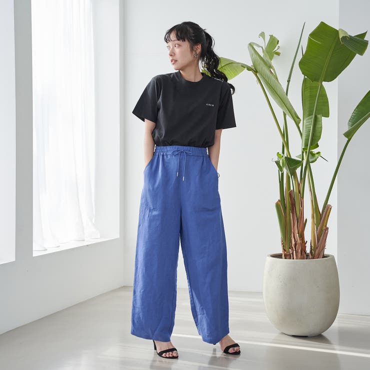 接触冷感リネンレーヨンワイドパンツ（WEB限定サイズ） | coen【women】 | 詳細画像23 