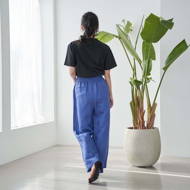 接触冷感リネンレーヨンワイドパンツ（WEB限定サイズ） | coen【women】 | 詳細画像25 