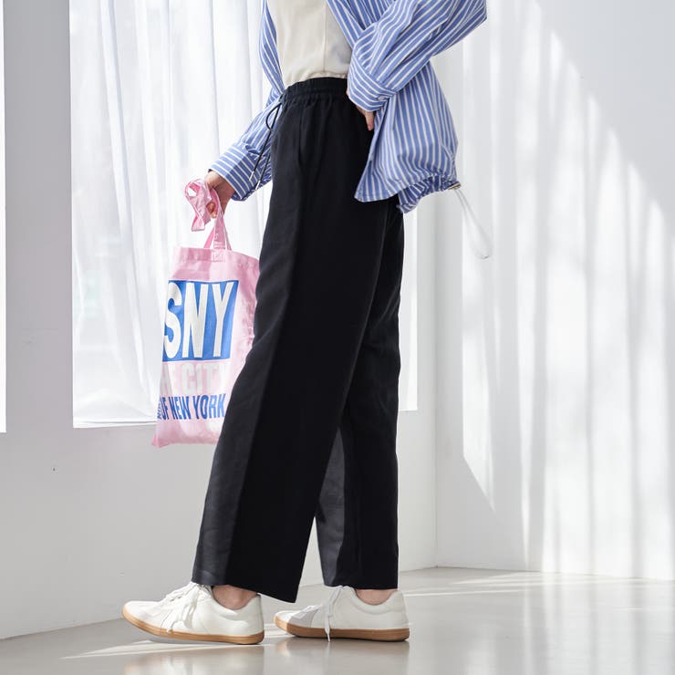 接触冷感リネンレーヨンワイドパンツ（WEB限定サイズ） | coen【women】 | 詳細画像4 