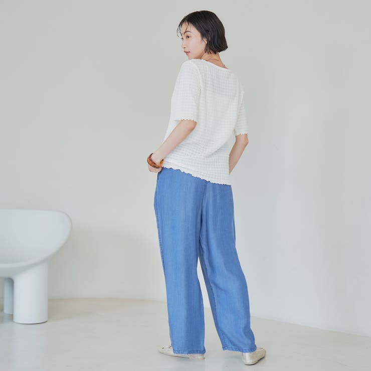 ライトデニムイージーワイドパンツ | coen【women】 | 詳細画像11 