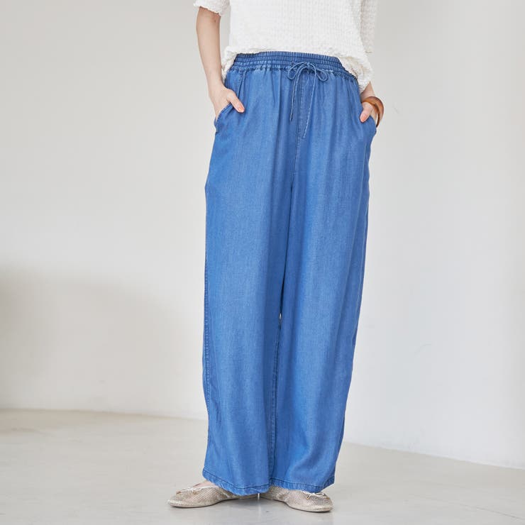 ライトデニムイージーワイドパンツ | coen【women】 | 詳細画像8 