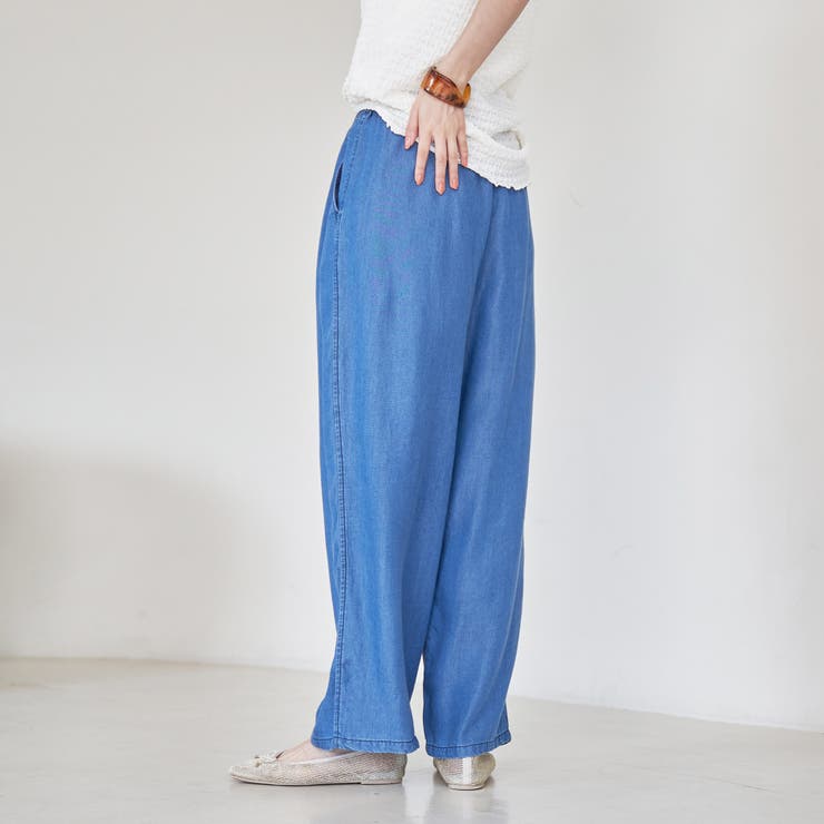 ライトデニムイージーワイドパンツ | coen【women】 | 詳細画像9 