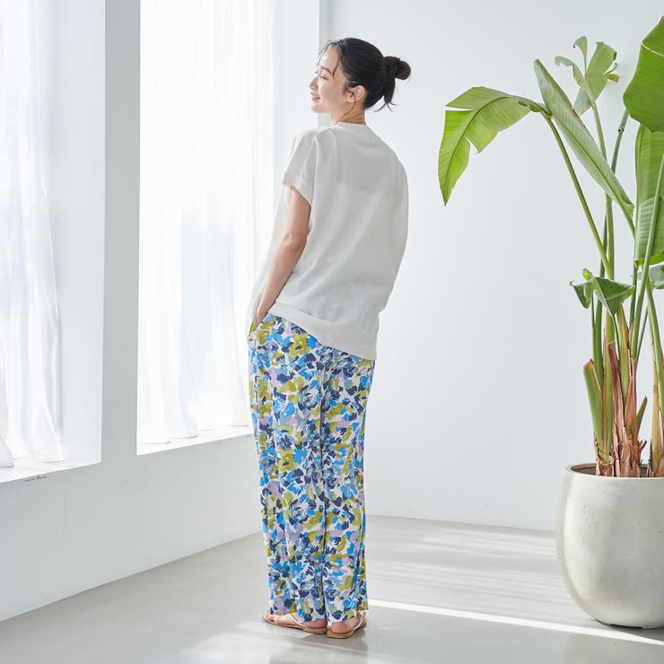 フラワープリント イージーワイドパンツ | coen【women】 | 詳細画像13 