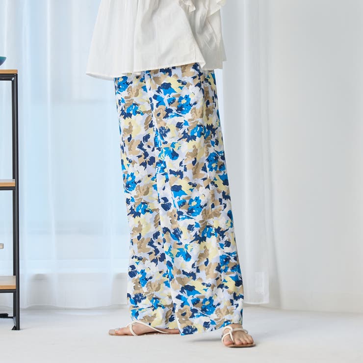 フラワープリント イージーワイドパンツ | coen【women】 | 詳細画像17 
