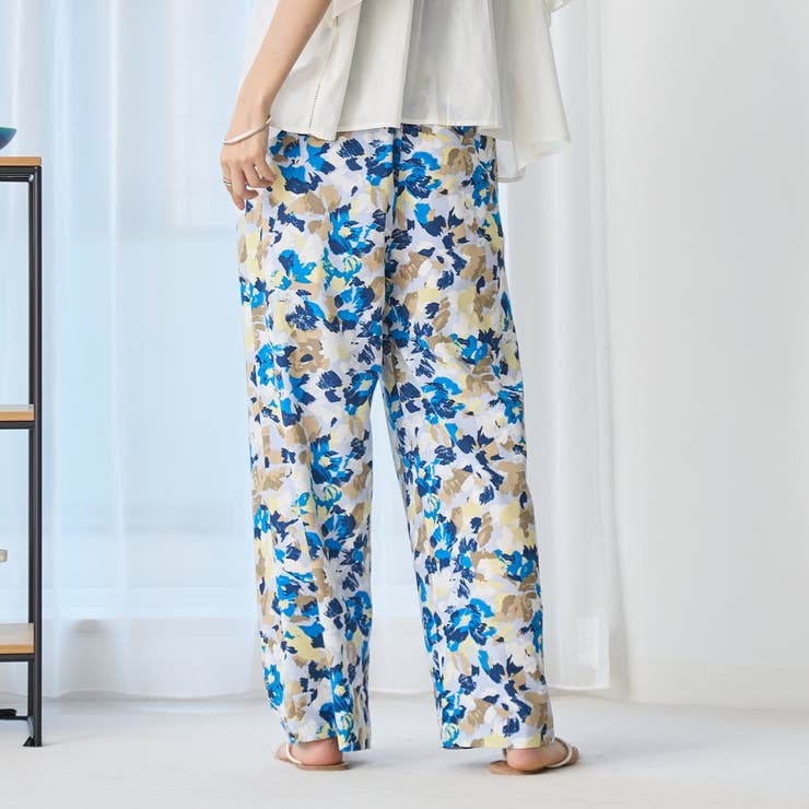 フラワープリント イージーワイドパンツ | coen【women】 | 詳細画像18 