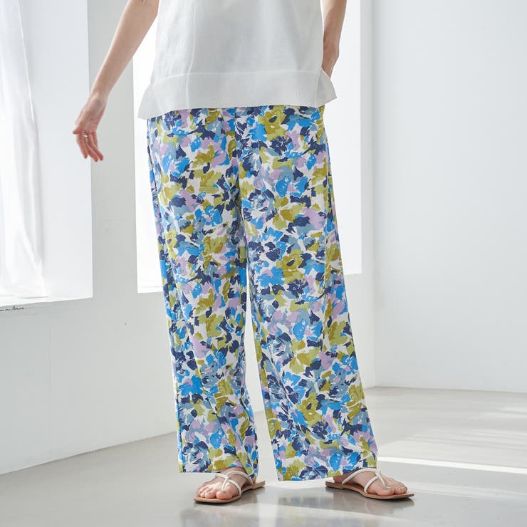 フラワープリント イージーワイドパンツ | coen【women】 | 詳細画像8 