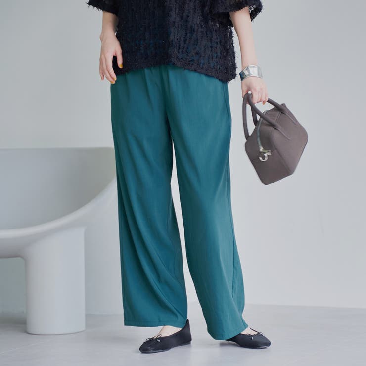 TURQUOISE | 【接触冷感】 イージーワイドパンツ | coen【women】