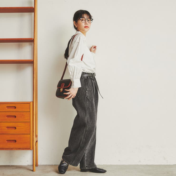 2タックワイドデニムパンツ[品番：COEW0003421]｜coen【women