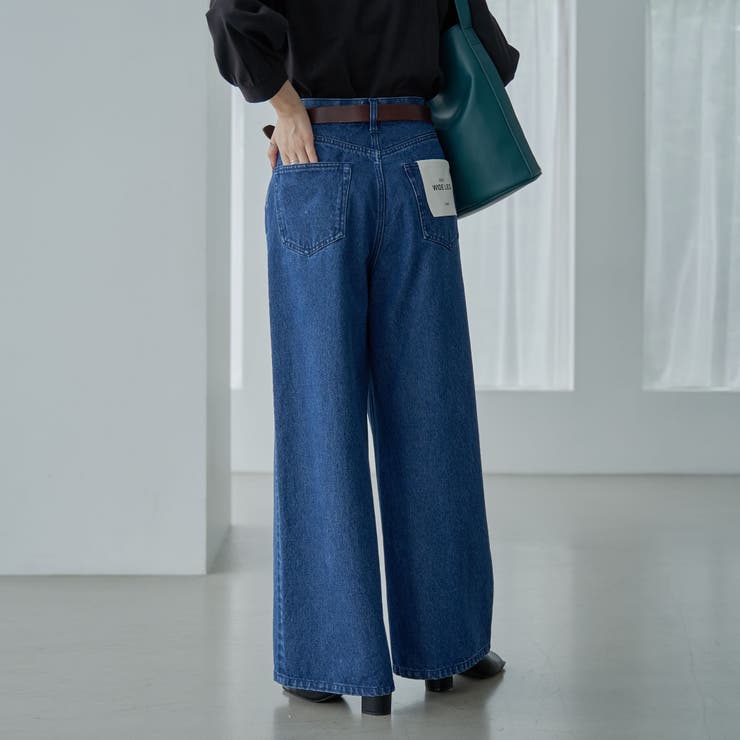 タックワイドデニムパンツ | coen【women】 | 詳細画像13 