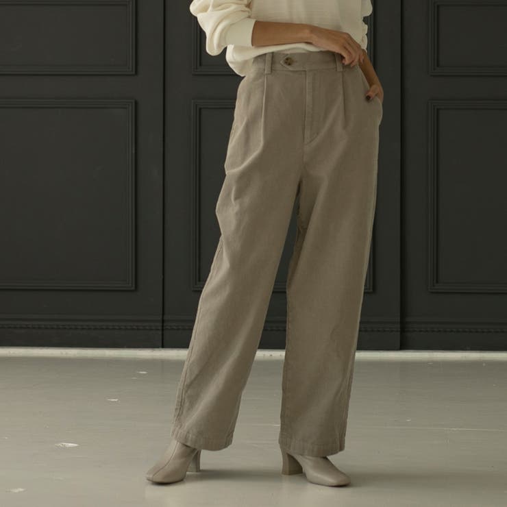 LT.GRAY | コーデュロイタックパンツ | coen【women】