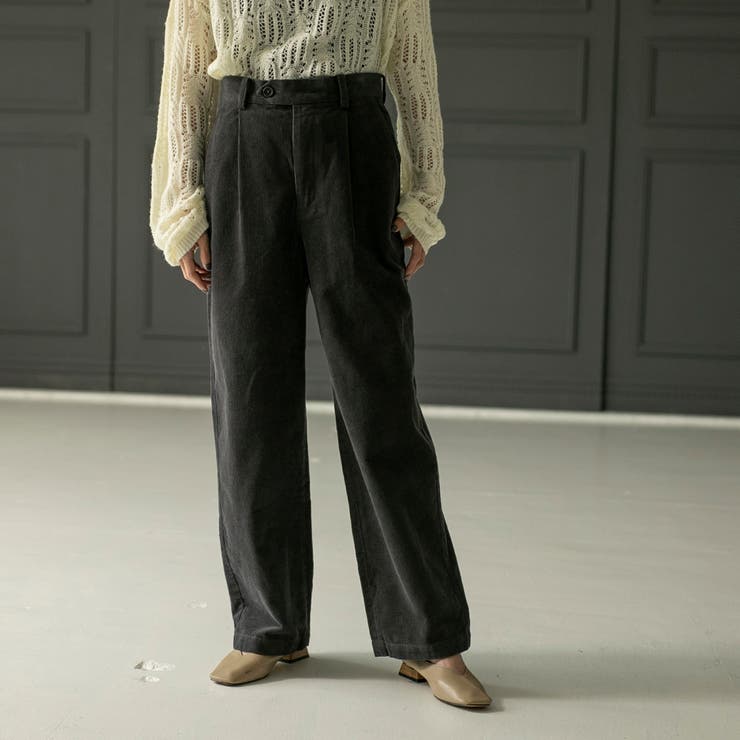 DK.GRAY | コーデュロイタックパンツ | coen【women】